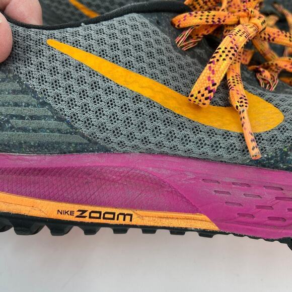 Nike Zoom Sneakers Wildhorse 3 Trainers Gray Orange Women's Size 10 - Picture 6 of 13